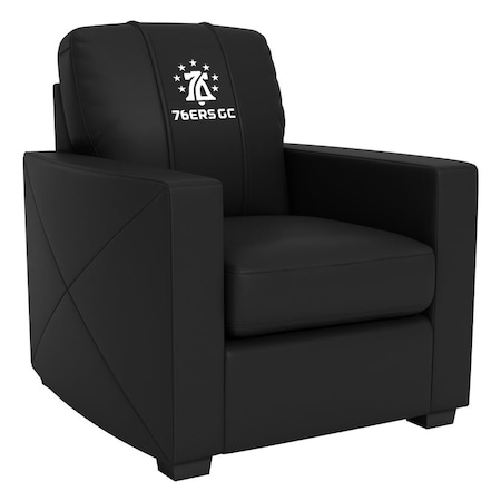 Dreamseat Silver Club Chair with Philadelphia 76ers GC All White Logo XZ7759002CHCDBK-PSNBA32101
